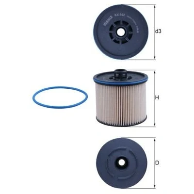 Billede af MAHLE ORIGINAL KX 652D Brændstoffilter Filterindsats