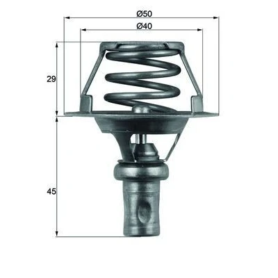 Billede af MAHLE ORIGINAL TX 66 91D Termostat 91 50 med pakning RENAULT: 19 II Hatchback