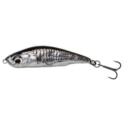 Billede af Savage Gear 3D Sticklebait Pencil 6,5cm 10,5gr Sinking Black Silver (with rattle) Jerkbait