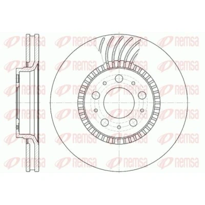 Billede af REMSA 6591.10 Bremseskiver foraksel 305, 305 28 5 ventileret VOLVO: V70 2, S60 I, S80 I