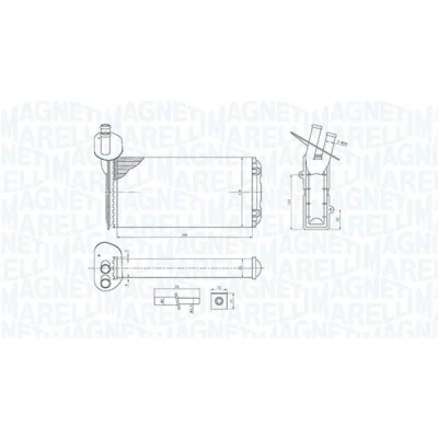 Billede af MAGNETI MARELLI 350218410000 Varmeveksler VOLKSWAGEN: Transporter 4 Bus,
