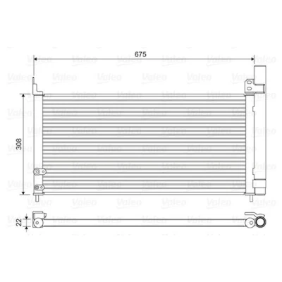 Billede af VALEO 814415 Kondensator med tørrer Aluminium 308 R 134a TOYOTA: Auris Hatchback