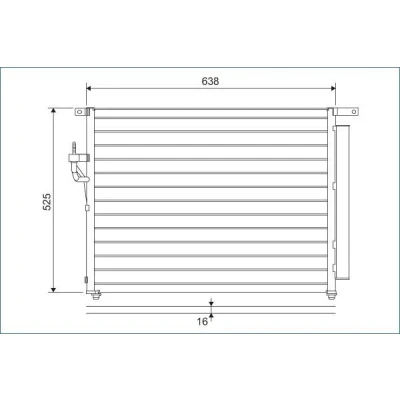 Billede af VALEO 822603 Kondensator med tørrer Aluminium 525 FORD: Ranger Mk3