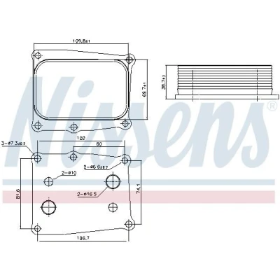 Billede af NISSENS 91377 Olieradiator uden oliefilterhus