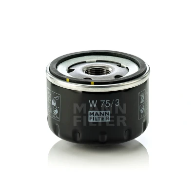 Billede af MANN filter W 75/3 Oliefilter M 20 X 1.5 med en returløbs stop ventil Påskruet RENAULT: Super 5 Hatchback, CLIO 3, SCENIC 2, DACIA: LOGAN MCV 2