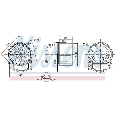 Billede af NISSENS 87635 Kabineblæser uden indbygget regulator