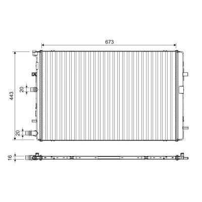 Billede af VALEO 701395 Radiator Aluminium 500 50 Loddet køleripper