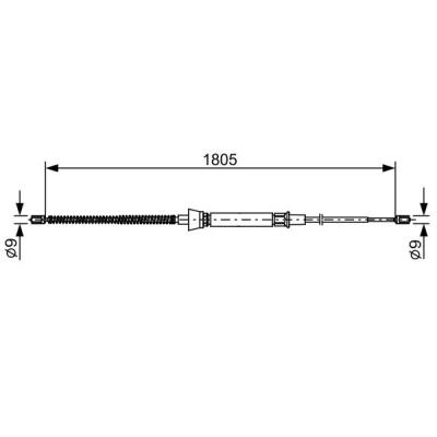 Billede af BOSCH 1 987 482 646 Håndbremsekabel 1805