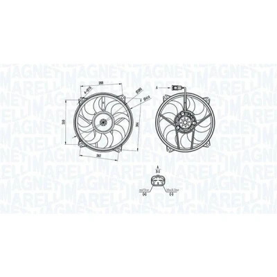 Billede af MAGNETI MARELLI 069422708010 Køleventilator 414 12 95 CITROËN: C4 Grand Picasso 2, 1, I Picasso, PEUGEOT: 308 SW