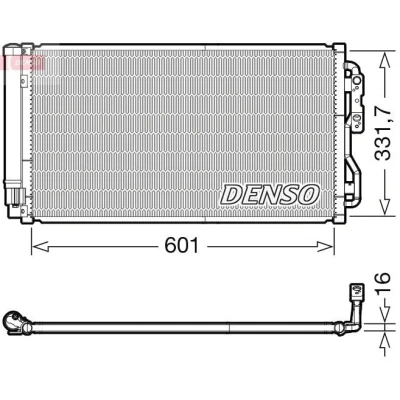 Billede af DENSO DCN05033 Kondensator uden tørrer R 134a BMW: 3 Touring, 1 Hatchback, GT