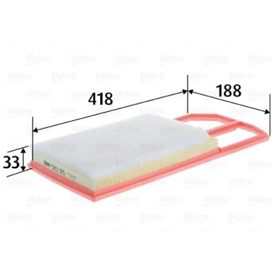 Billede af VALEO 585395 Luftfilter 33 188 418 Filterindsats VOLKSWAGEN: Caddy 2 Kastenwagen, Polo III Hatchback, Variant, SEAT: Córdoba I Vario, Ibiza