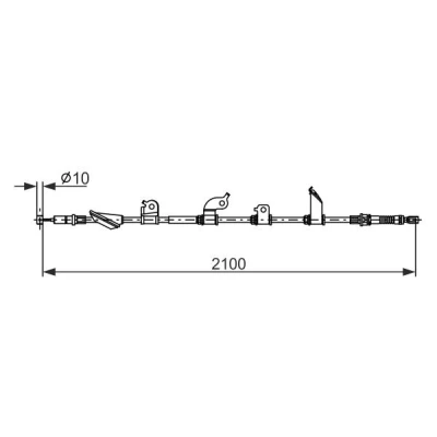 Billede af BOSCH 1 987 482 913 Håndbremsekabel 2100, 1848