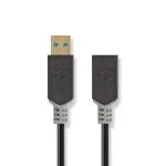 Billede af USB kabel 3.2 Gen 1 A han Hun 5 Gbps Guldplateret 2.00 m Runde PVC Anthracite Window Box