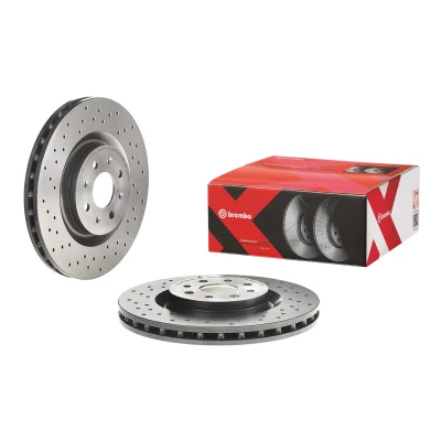 Billede af BREMBO 09.8004.7X Bremseskiver 305 28 4 perforeret/indv. ventileret coatet med skruer FIAT: Grande Punto Hatchback, ABARTH: