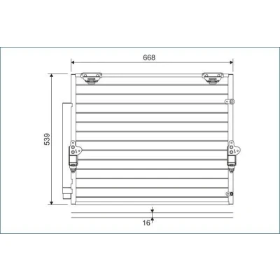 Billede af VALEO 822621 Kondensator med tørrer Aluminium 539