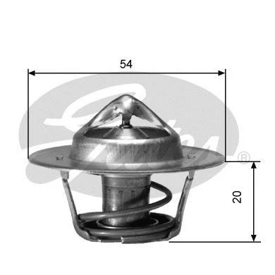 Billede af GATES TH00191 Termostat 91 uden hus JEEP: GRAND CHEROKEE I, 2, CHEVROLET: Malibu III Sedan