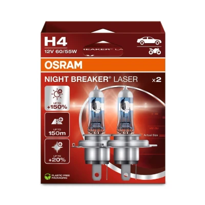 Billede af OSRAM 64193NL 2HB Pære, fjernlys H4 12V 60/55W