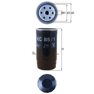 Billede af MAHLE ORIGINAL KC 85/1 Brændstoffilter Påskruet filter LAND ROVER: Freelander I SUV, MG: ZT T Stationcar, 75