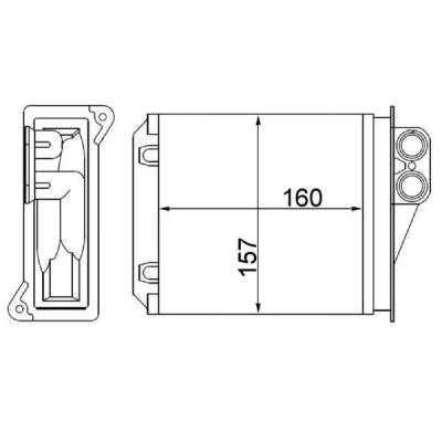 Billede af MAHLE ORIGINAL AH 168 000S Varmeveksler VOLKSWAGEN: Crafter 30 50 Ladvogn/Chassis