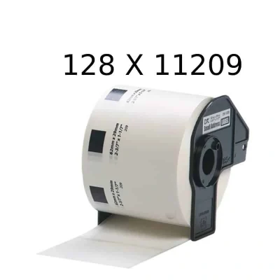 Billede af Brother 128 stk DK11209 adresseetiketter 800 pr rulle ialt 102.400 29 x 62mm Kompatibel
