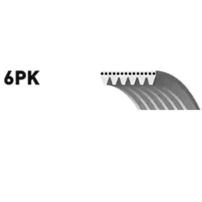 Billede af GATES 6PK1395 Kileribberem 1395 6 Polyester, EPDM (ethyl propylen dien gummi) FleetRunner Micro V HYUNDAI: Getz, Matrix, ACCENT 2, FIAT: 500L