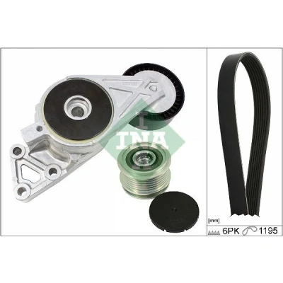 Billede af INA 529 0470 20 Kileribberem Med friløbsremskive VOLKSWAGEN: Golf 4, Caddy 3, 4 Variant, SKODA: Octavia 1 Combi, I Hatchback