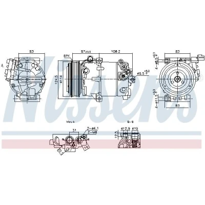 Billede af NISSENS 890897 Kompressor VS12 R 134a