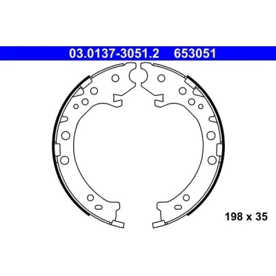 Billede af ATE 03.0137 3051.2 Håndbremseklodser uden arm HONDA: CR V 3, 2, 4