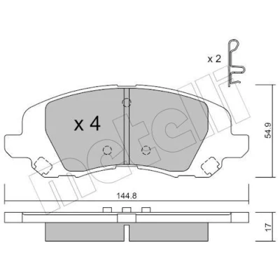 Billede af Bremseklodser METELLI 22 0861 0