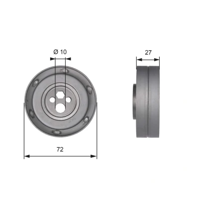 Billede af GATES T41216 Strammehjul, tandrem Tru Power AUDI: 80 B4 Sedan
