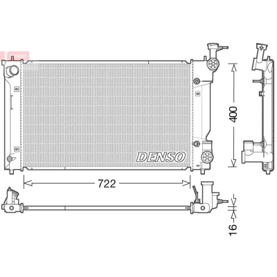 Billede af DENSO DRM50098 Radiator 400 736 16