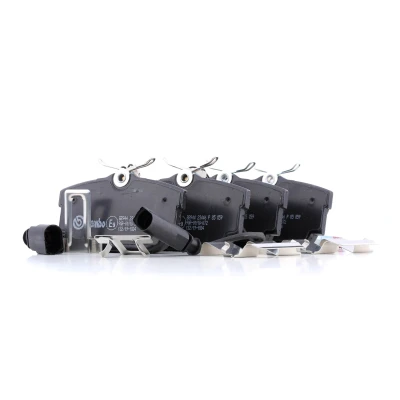 Billede af BREMBO P 85 059 Bremseklodser Inkl. slidadvarselskontakt med bremsecaliperskruer tilbehør VOLKSWAGEN: Transporter 4 Bus, 4, Sharan I