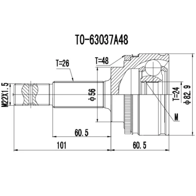 Billede af SKF VKJA 3955 Knokkelled TOYOTA: Avensis I Sedan, Stationcar, Verso