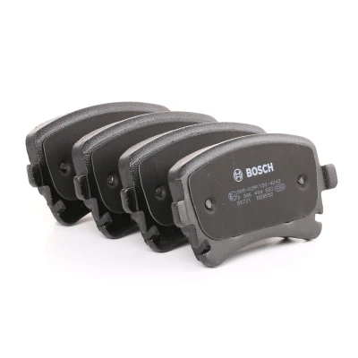 Billede af BOSCH 0 986 494 583 Bremseklodser Low Metallic Inkl. slidadvarselskontakt med anti knirke plade, skruer fjeder, tilbehør