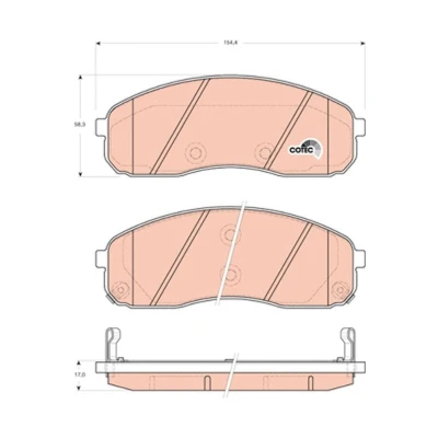 Billede af TRW COTEC GDB3433 Bremseklodser med akustisk advarsel for slid