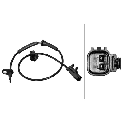 Billede af HELLA 6PU 358 217 211 ABS Sensor med holder Hall princip 2 625 TESLA: Model S