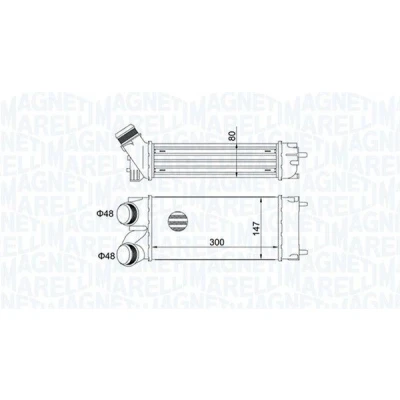 Billede af MAGNETI MARELLI 351319204670 Intercooler PEUGEOT: 308 I Hatchback, CITROËN: Berlingo II Van