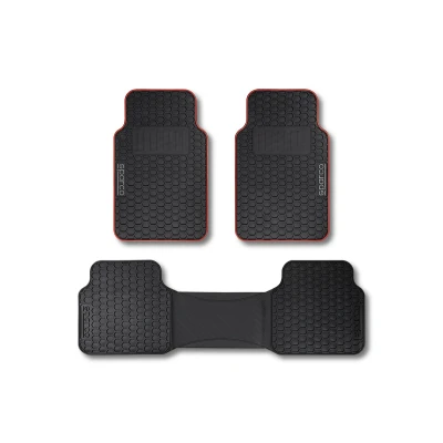 Billede af Sparco Bil gulvmåtte sæt SPCF500RD Sort/Rød Sort Rød (3 pcs)