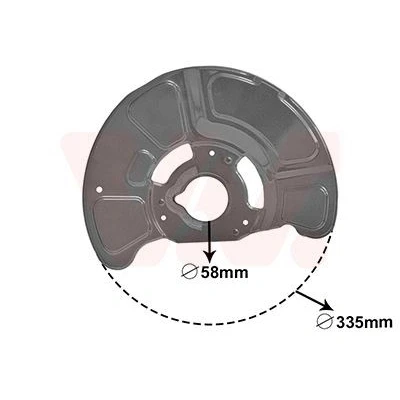 Billede af VAN WEZEL 3044371 Ankerplade venstre foraksel MERCEDES BENZ: E klasse T modell, Sedan