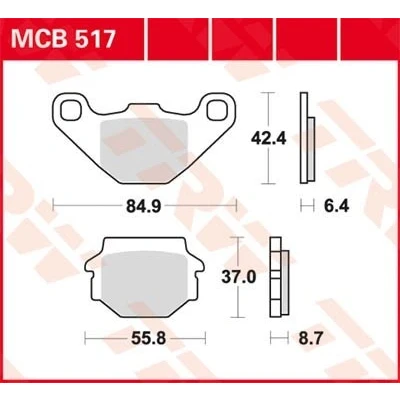 Billede af TRW Organic Allround MCB517 Bremseklodser