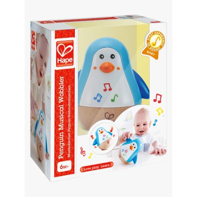 Billede af Hape Penguin Musical Wobbler Trælegetøj
