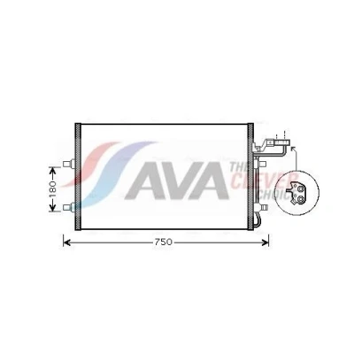 Billede af PRASCO VO5149 Kondensator 15,5 13,8 Aluminium 627 R 134a VOLVO: V50, S40 II, C70 2 Cabriolet