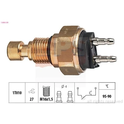 Billede af EPS 1.850.139 Temperaturkontakt, kølerventilator M16x1,5 Made in Italy OE Equivalent