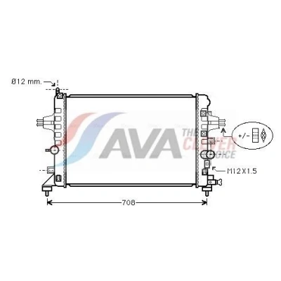 Billede af PRASCO OLA2363 Radiator Aluminium 600 359 23 Mekanisk fuget køleripper OPEL: Zafira B, Astra H Caravan, TwinTop