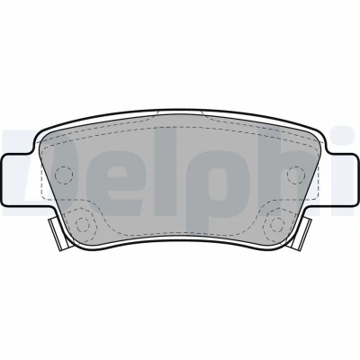 Billede af DELPHI LP2047 Bremseklodser med akustisk advarsel for slid anti knirke plade uden tilbehør HONDA: CR V 4, 3