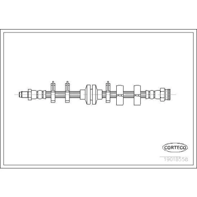 Billede af CORTECO 19018558 Bremseslange foraksel 410 ALFA ROMEO: 155, Spider
