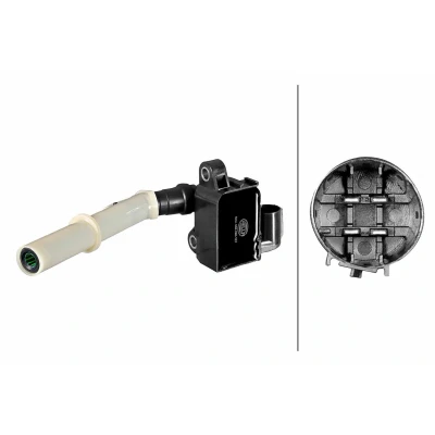 Billede af HELLA 5DA 358 290 121 Tændspole 4 polet 12V Tændrørsholder tændspole, inkl. tændrørshætte, Tilslutningsudførelse SAE MERCEDES BENZ: C klasse T modell
