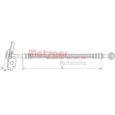 Billede af METZGER 4111054 Bremseslange 320