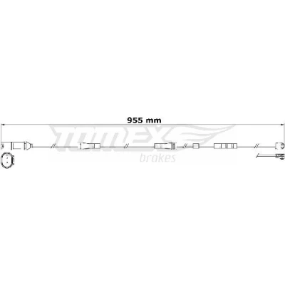 Billede af TOMEX brakes TX 31 22 Slidindikator Bremsebelægning foraksel BMW: X3, X4