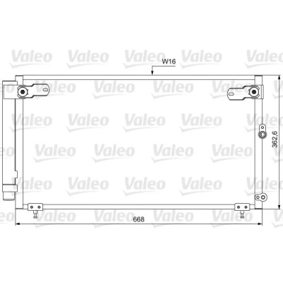 Billede af VALEO 814047 Kondensator uden tørrer Aluminium 363